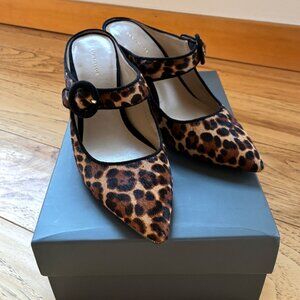 Ann Taylor Calf Hair Buckle Mule